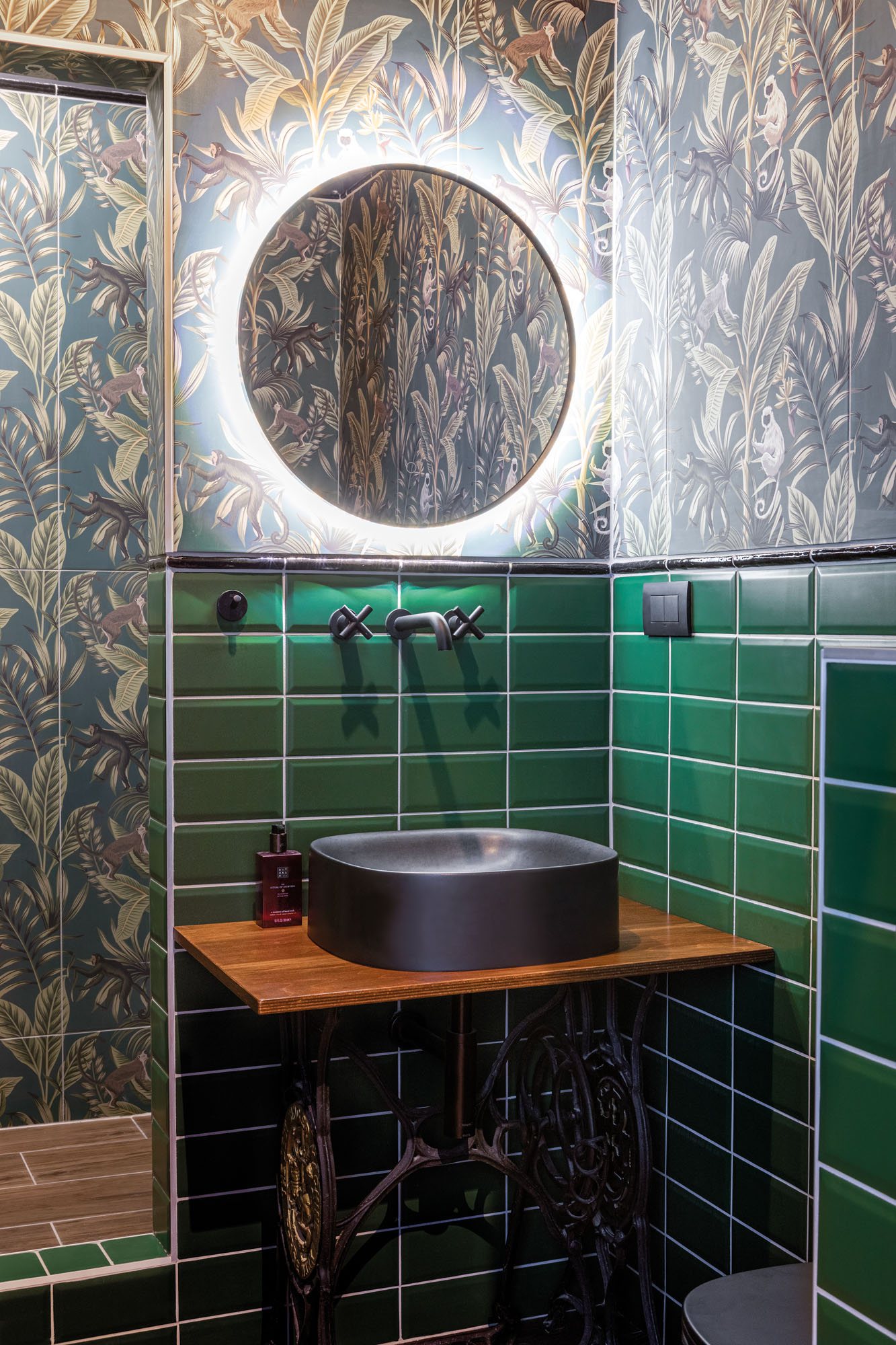 Billiard room detail with atmospheric lighting